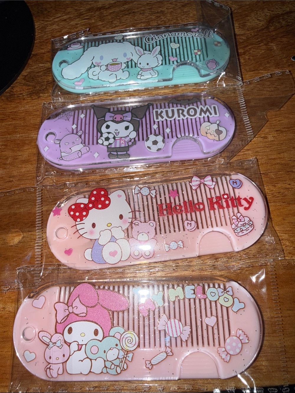 Sanrio Kids Character Comb Set — Pink, Lavender, Mint